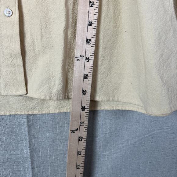 Sezane Maxy Top Shirt Oversized Beige Fits 16 & Up Floral Embroidered Button Up - Picture 7 of 15